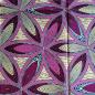 Preview: PURPLE FLOWERS Afrikanischer Wax Print Stoff
